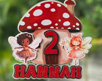 Fairy Mushroom Cake Topper