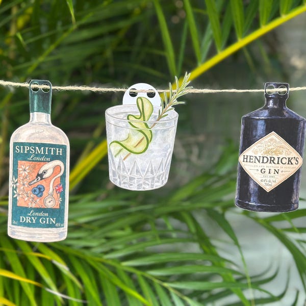 Gin och Tonic födelsedagsgirlang