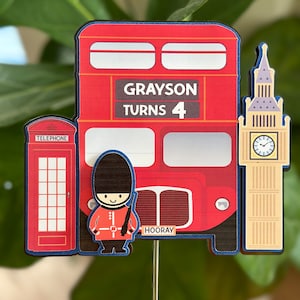 Personalised London cake topper