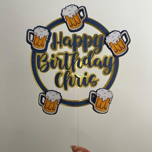 Personalised Beer Cake Topper