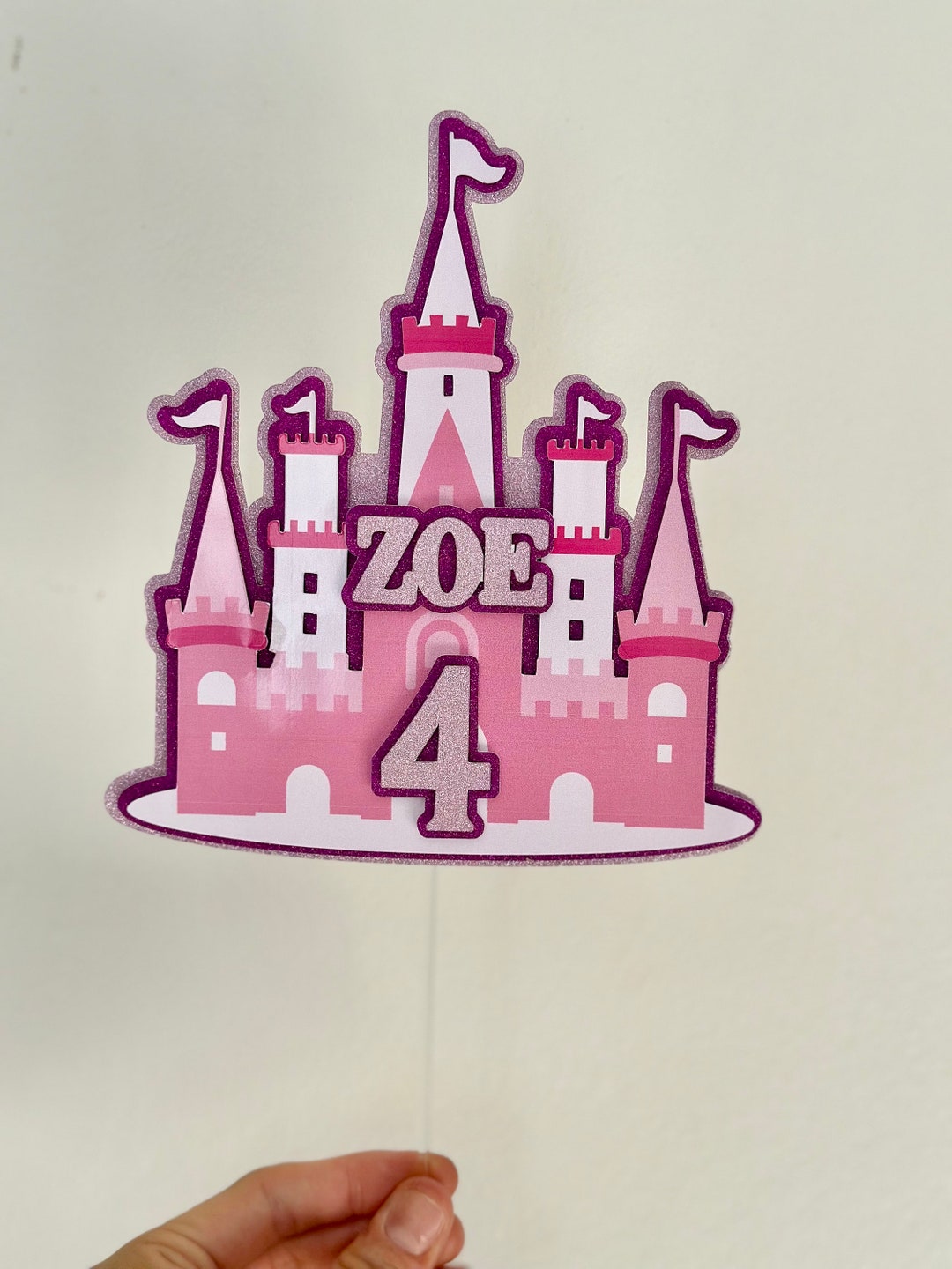 Personalised Princess Castle Cake Topper - Etsy UK