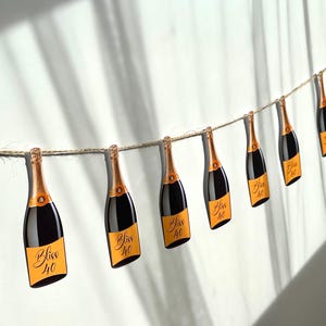 Champagner personalisierte Girlande / Wimpelkette