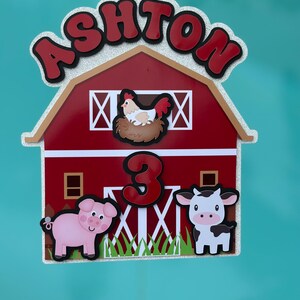 Farmyard Barn Children’s Personalised Cake Topper