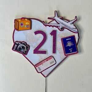 Travel Cake Topper (3-D)