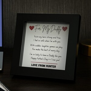 Personalised Framed Poem For Fathers Day