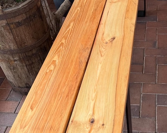 Individuele bank, tuinbank, houten bank, bank voor binnen en buiten, lariks, douglas, eik, massief hout
