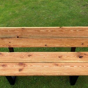 Garden bench wooden bench bench for indoors and outdoors wedding gift solid wood image 4