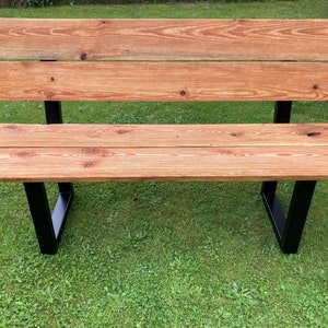 Garden bench wooden bench bench for indoors and outdoors wedding gift solid wood image 3