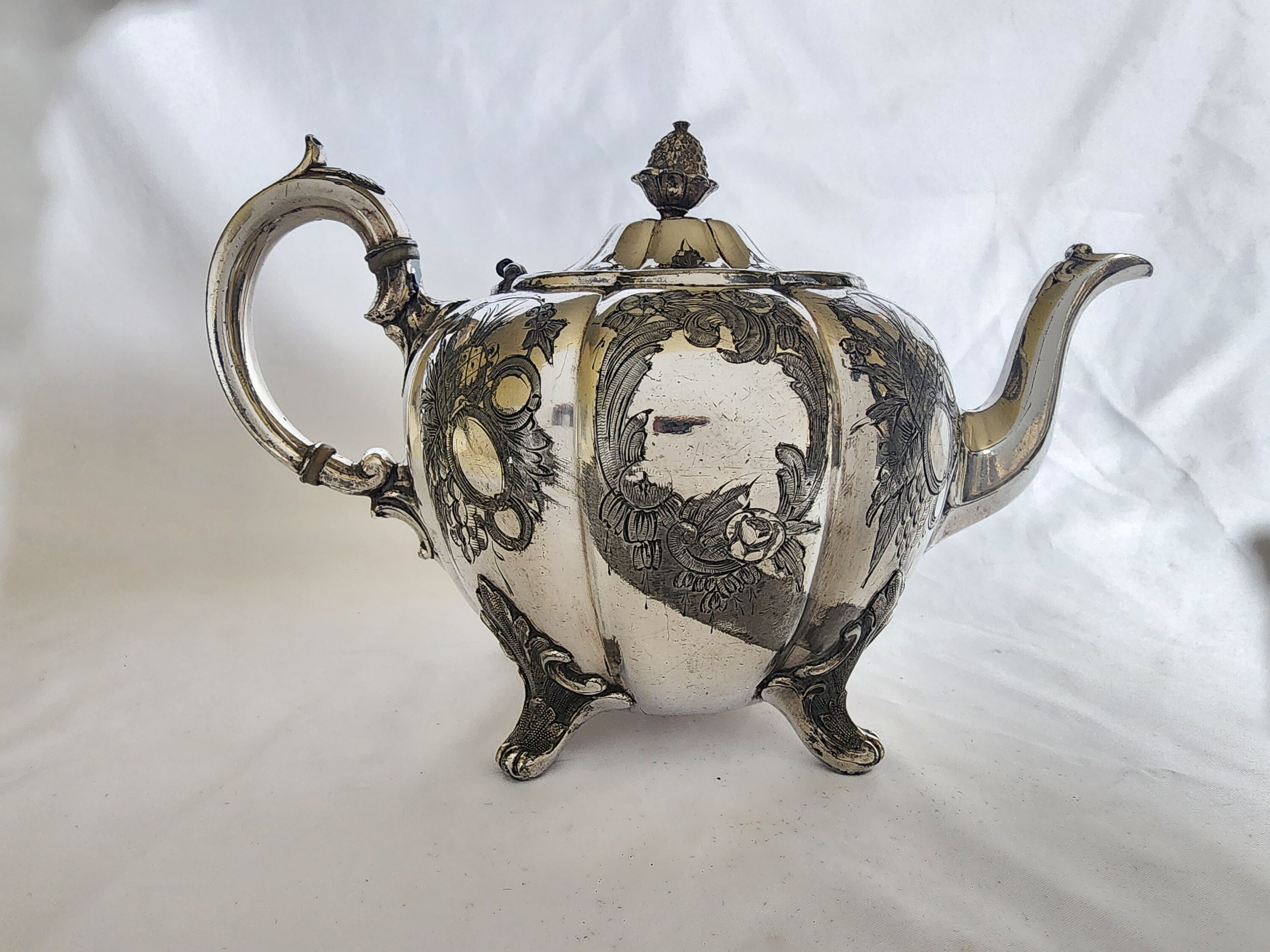 Antique James Dixon & Sons Silver Plated Teapot EPBM, Britania Metal