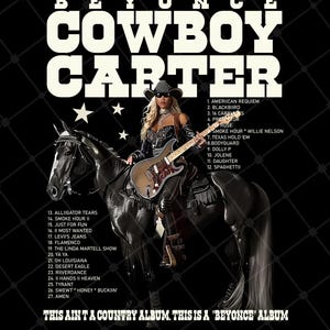 Design per maglietta BEYONCE, file PNG di Beyonce Cowboy Carter, download immediato di Beyonce, pronto per la stampa su maglietta Hero 01
