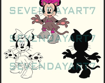 Mickey Mouse Halloween SVG digitaal bestand, clipart, SVG, AI, CDR, DXF, PDF, EPS, PNG