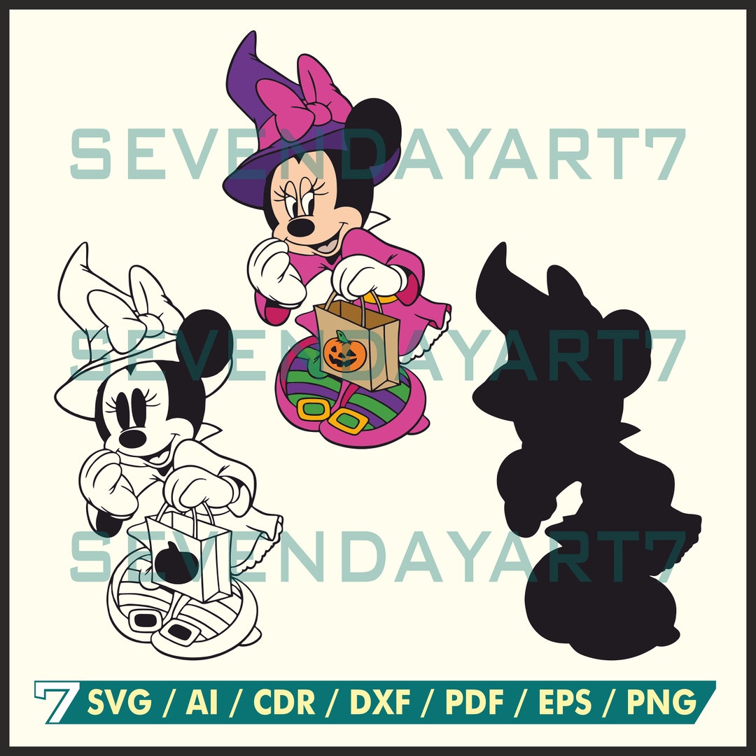 Mickey Mouse Halloween Vector Bundle Clipart Layered Etsy