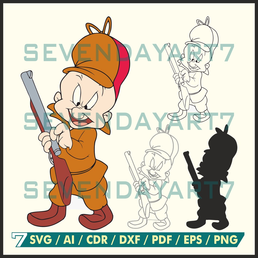 Elmer Fudd Vector Bundle Clipart Layered Digital File Etsy