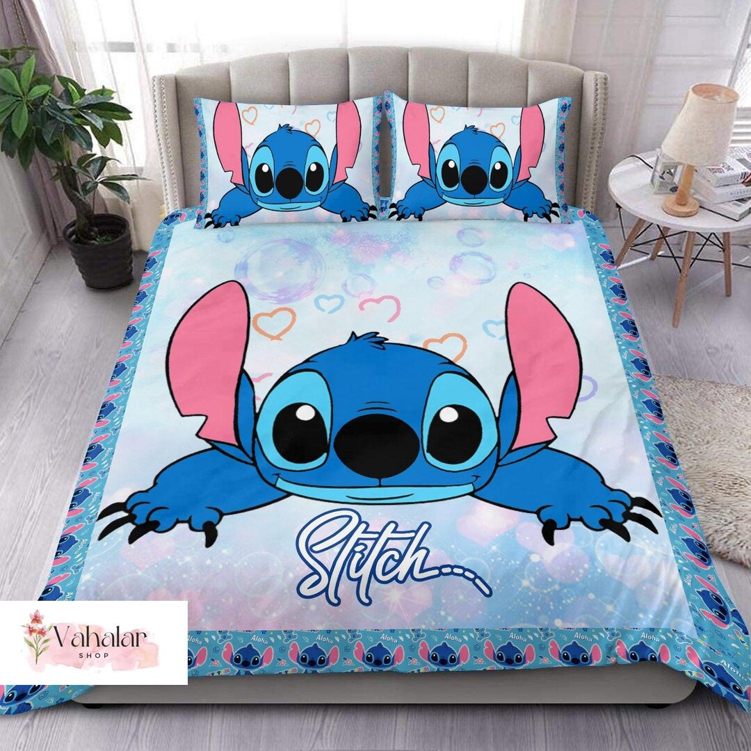 Stitch Bedding Set Stitch Duvet Set Cute Stitch Bed Set Etsy UK