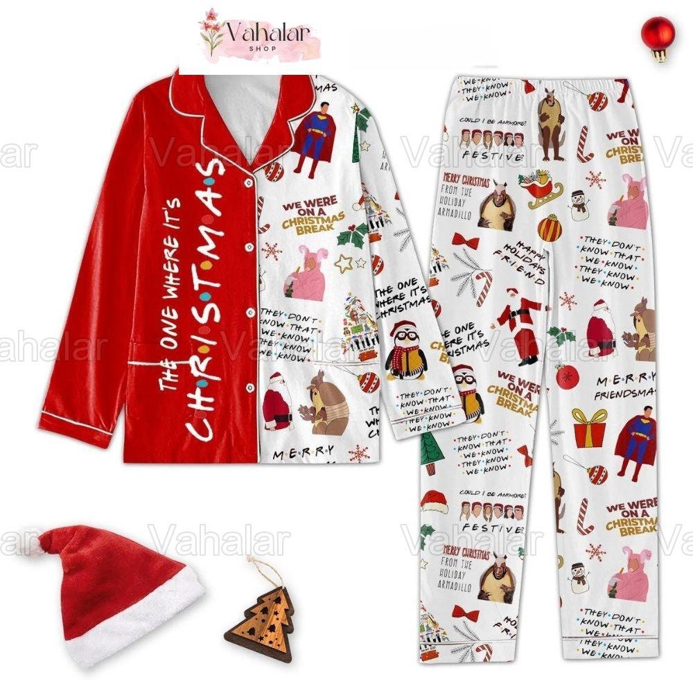 Adults Unisex Red Family Christmas Pyjamas | River Island