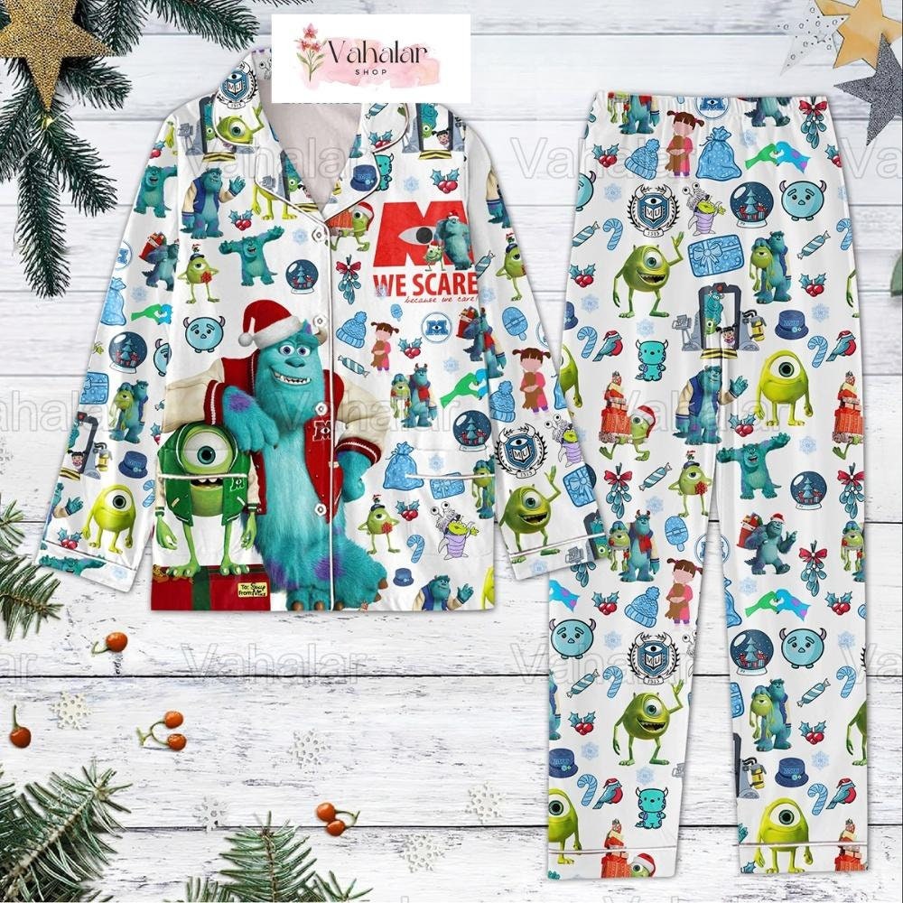 Christmas Monsters Inc Pajamas Set sold by Diego Gomez | SKU 93574637 | Printerval