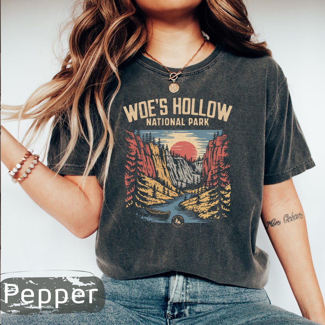 Color Woe Ropa Comfort Color Woe's Hollow Shirt, National Park Shirt, Severance Gift ...