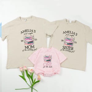 Personalized One for the Books Family Birthday Matching Shirt, Book Theme Birthday Tee, Birthday Party, First Chapter First Birthday Shirt