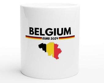 Mug tasse équipe de Belgique football, coupe Europe 24 Allemagne, Eurocup 2024 Belgium, Cadeau fan amateur football, tasse supporteur Belge