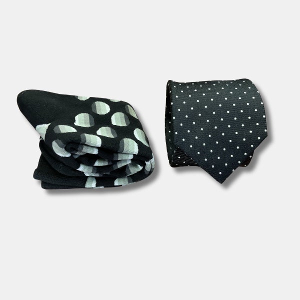 kit Cravate en soie et chaussette en coton assorties, coffret cadeau homme pour mariage, mari, petit ami, papa, garçon d’honneur