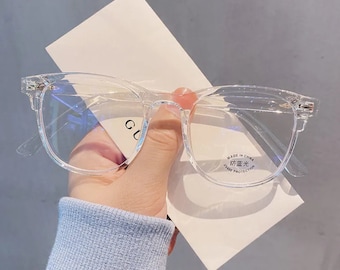 Anti Blue Light Glasses Vintage Computer Eyeglasses Optical Plain Frame Gaming Spectacles Bluelight Women Pink For Women and Men