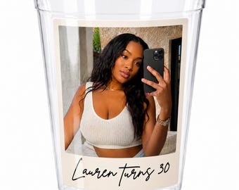 Custom Birthday Cups Bulk Personalized Photo Party Cups Disposable Plastic Cups Party Favor Cups Custom Drinkware Set Birthday