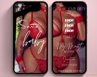 Erotic Sexy Gift for Him For Anniversary or Christmas Gifts for Him Editable Digital Invitation Template