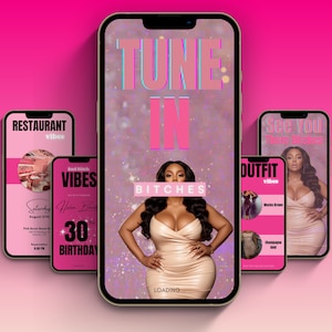 Animated Birthday Party Invitation: Editable Mobile Evite (Digital Download)