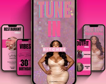 Animated Birthday Party Invitation: Editable Mobile Evite (Digital Download)