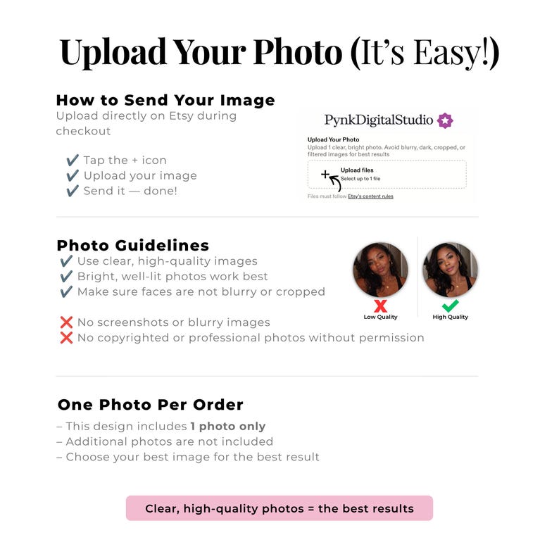 Upload your photo for custom birthday cups bulk personalized cups, photo guidelines for best results on plastic cups, how to send image for custom party cups, personalized drinkware instructions, disposable custom cups image requirements for clear print quality