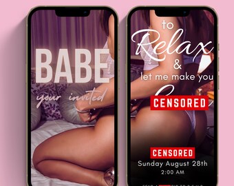 Sexy Anniversary Gift Digital Editable Invite Template