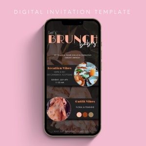 Floral Birthday Brunch Downloadable Invitation Template