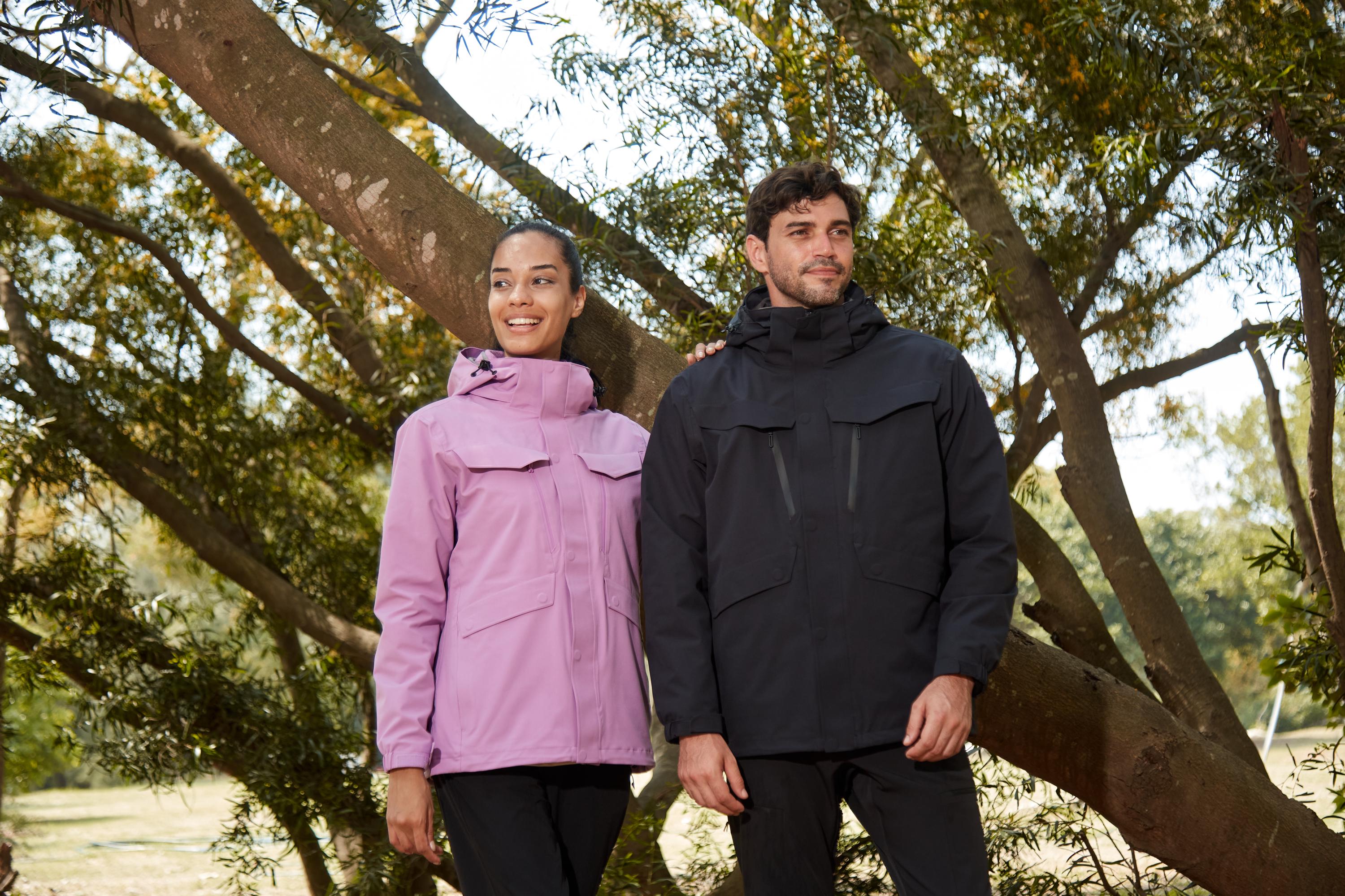 Women's 3-in-1 Waterproof Windproof Hooded Jacket with Detachable Fleece Liner for Hiking, Trekking, and Outdoor Adventures SS9118