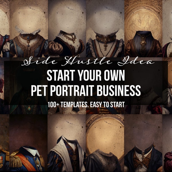 Start your Own Royal Pet Portraits Business with this PSD Templates - 1st Edition, 22 Volumes with Tutorial - Fur Brush and Canvas Action