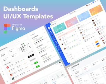 Ensemble complet de tableaux de bord UI/UX pour Figma - Rationalisez votre flux de travail de conception