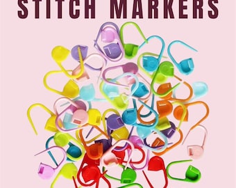 20 Stitch Markers for Crochet Knitting Yarn Wool Crafts Multi Colour 2.3cm x 1.6cm