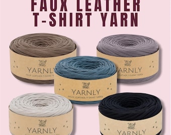 Yarnly Faux Leather Feel T-Shirt Yarn for Crochet Bags (100g Ball)