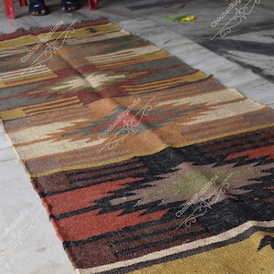 Turkish Kilim Rug,Wool Kilim Rug,Navajo Rug,Traditional Rug,Kilim Runner,Rug for Living Room,Kelim Teppich,Boho Rug,Area Rug,Wool Rug,