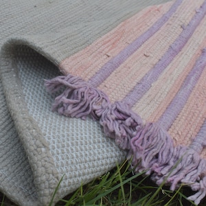 Handwoven Cotton Yoga Mat: Unique Indian Design, Anti-Skid