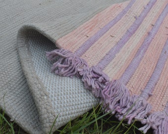 Tappetino da yoga in cotone intrecciato a mano: design indiano unico, antiscivolo