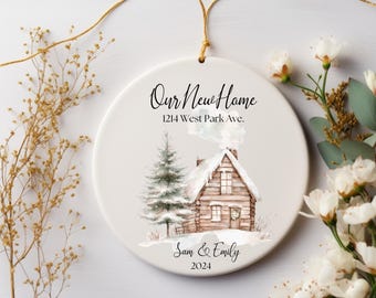 Nuestro primer adorno para el hogar Nuestro primer adorno navideño para el hogar Nuestro primer adorno navideño para el nuevo hogar Adorno personalizado para nuestra nueva casa