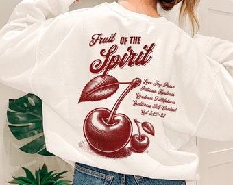 Fruto del Espíritu Sudadera Cristiana Crewneck Sudadera Cristiana Regalos Cristianos Ropa Cristiana
