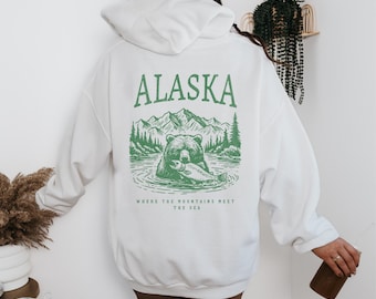 Sudadera de Alaska Sudadera con capucha de Alaska Sudadera vintage de viaje a Alaska Sudadera con capucha de Alaska Sudadera con capucha de pesca de Alaska Regalo de Alaska Regalos de Alaska