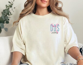 Coqueta Camisa de dentista personalizada Regalos de dentista personalizados Graduación de dentista Colores cómodos Camisas dentales Regalo de dentista personalizado