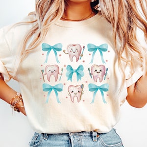 Coqueta dentista camisa dentista regalo dentista graduación comodidad colores dentista camisa higiene dental regalos camisas dentales asistente dental