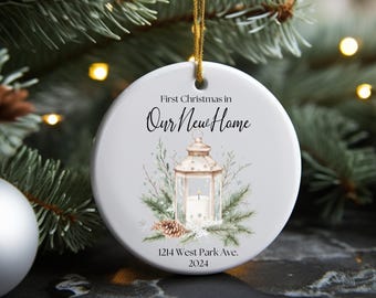 Nuestro primer adorno para el hogar Nuestro primer adorno navideño para el hogar Nuestro primer adorno navideño para el nuevo hogar Adorno personalizado para nuestra nueva casa