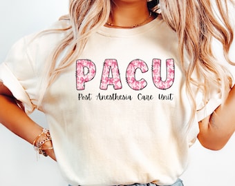 Coquette Pacu Nurse Shirt Coquette Pacu Nurse T shirt Nurse Appreciation Gift Post Anesthesia Care Unit Pink Tshirt Nurse Graduation Gift