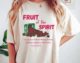 Fruto del Espíritu Camisa Cristiana Camisa Verde Fresa Camisa Fresa Ropa Fresa Top Fresa camiseta
