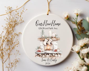 Nuestro primer adorno para el hogar Nuestro primer adorno navideño para el hogar Nuestro primer adorno navideño para el nuevo hogar Adorno personalizado para nuestra nueva casa