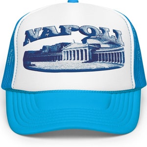 Napoli Piazza Del Plebiscito Foam trucker hat Light Blue